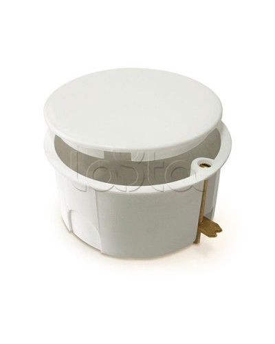 Коробка установочная для полых стен, с крышкой, с саморезами, металлические лапки d80x40 IEK КМ41024 (UKG01-080-040-000-M) в Махачкале Распределительные коробки Pintop.ru