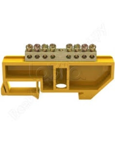 Шина PE земля на DIN-изоляторах ШНИ-6х9-8-Д-Ж IEK YNN10-69-8D-K05 в Махачкале Клеммные колодки Pintop.ru