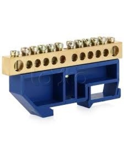 Шина нулевая с DIN-изолятором ШНИ-8x12-10-Д-С IEK YNN10-812-10D-K07 в Махачкале Клеммные колодки Pintop.ru