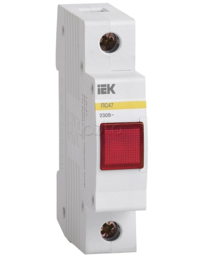 Лампа сигнальная красная DIN 1P неон ЛС-47 IEK MLS10-230-K04 в Махачкале Оповещатели Pintop.ru