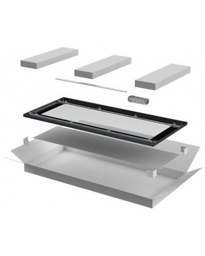 ITK LINEA N Дверь стеклянная 800мм шкафа 18U чер. (LN05-18U8X-DR) в Махачкале Аксессуары для стоек и шкафов Pintop.ru