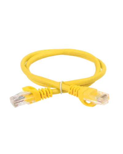 Шнур коммутационный (патч-корд), кат.5 UTP, 0,5м, жёлтый ITK (PC05-C5EU-05M) в Махачкале Патчкорды (медные) Pintop.ru
