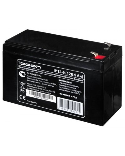 Аккумулятор свинцово-кислотный Ippon IP12 - 9 в Махачкале Электротехническое оборудование Pintop.ru