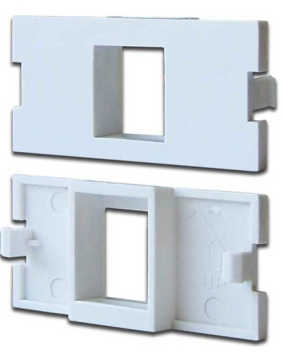 Вставка модульная на 1 кейстоун в розетку LAN-MB, белая LANMASTER LAN-MBP-1OK-WH в Махачкале Коннекторы Pintop.ru