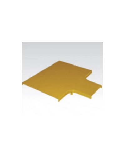 Крышка горизонтального отвода с лотка 240 мм на лоток 120 мм, желтая LANMASTER LAN-OT240-HT120C в Махачкале Аксессуары для кабель-канала Pintop.ru