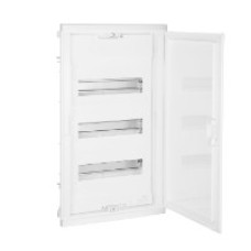 Щит встраиваемый Nedbox с округленной дверью белой RAL 9010 1 рейка 36+2 модуля Legrand 001413