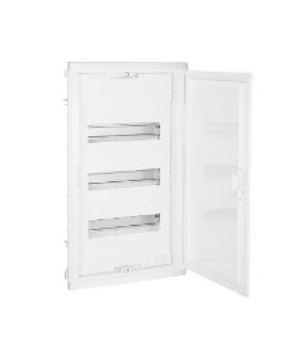 Щит встраиваемый Nedbox с округленной дверью белой RAL 9010 1 рейка 36+2 модуля Legrand 001413 в Махачкале Щиты электрические Pintop.ru