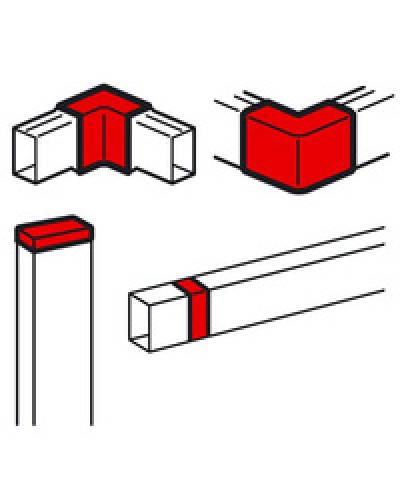 Заглушка торцевая/угол внутренний/угол внешний/накладка на стык для кабель-канала METRA 60x40 Legrand (638198) в Махачкале Аксессуары для кабель-канала Pintop.ru
