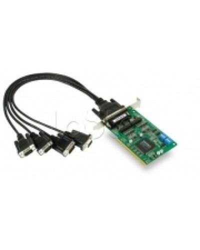 Плата 4-х портовая промышленная RS-232/422/485 для шины Universal PCI + кабель Moxa CP-134U-DB9M в Махачкале Сетевые карты Pintop.ru