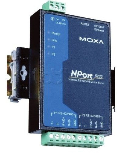 Сервер 2-портовый RS-422/485 в Ethernet Moxa NPort 5232I в Махачкале Дополнительное оборудование для ОПС Pintop.ru