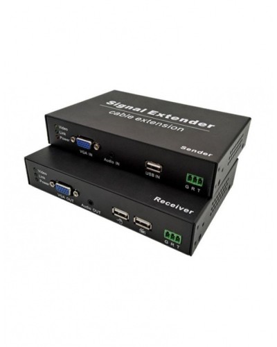 NST NS-HDU-VGA-KVM-AR KVM VGA+USB удлинитель по витой паре с поддержкой Audio, RS232 до 120м в Махачкале Системы видеонаблюдения Pintop.ru