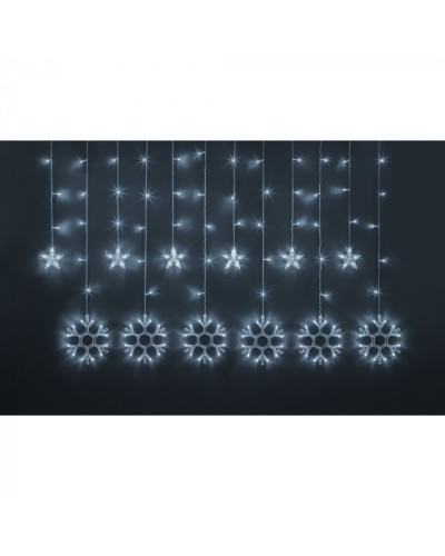 Гирлянда Navigator 95 121 NGF-D032-02 (бахрома звезды и снежинки CW 2.5*1м IP20) в Махачкале Источники света(Лампы) Pintop.ru