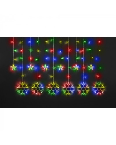 Гирлянда Navigator 95 123 NGF-D032-04 (бахрома звезды и снежинки RGBY 2.5*1м IP2 в Махачкале Источники света(Лампы) Pintop.ru