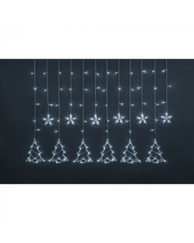 Гирлянда Navigator 95 124 NGF-D033-02 (бахрома звезды и елочки CW 2.5*1м IP20) в Махачкале Источники света(Лампы) Pintop.ru