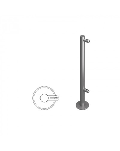 Стойка ограждения под стекло односторонняя h=800мм Oxgard Стойка ВЗР 2462-00.02-05 в Махачкале Ограждения Pintop.ru