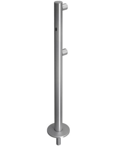 Стойка ограждения съемная односторонняя с отверстием под фиксатор слева Oxgard ВЗР 1996Р.21-02 в Махачкале Ограждения Pintop.ru