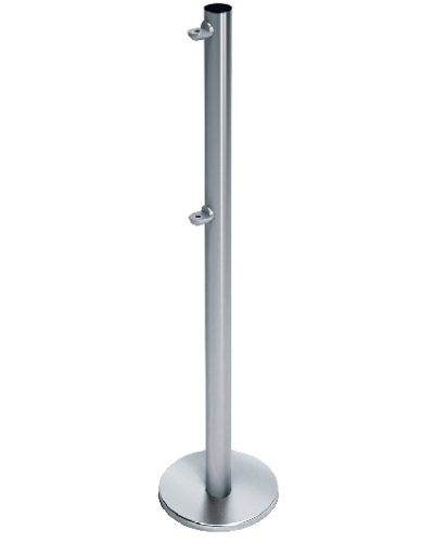 Стойка ограждения с 2-мя полупетлями односторонняя передвижная Oxgard ВЗР2442.09.10 в Махачкале Ограждения Pintop.ru