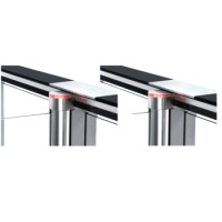 Комплект крышек (2 шт)из закаленного стекла с центральной вставкой из нержавеющей стали PERCo-STC-01GS