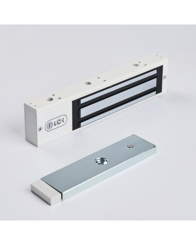 R-Lock RL-EM280-LSW - Электромагнитный замкок, 280кг, DC12/24B, цвет белый, RAL9016(белый), два датчика втроены в корпус замка: датчик Холла и магнито-контактный датчик в Махачкале Электромагнитные замки Pintop.ru