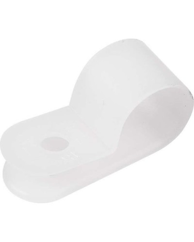 Кабельная скоба под винт 6 мм, белая, упаковка 50 шт. REXANT (07-4406) в Махачкале Держатели, клипсы, скобы Pintop.ru