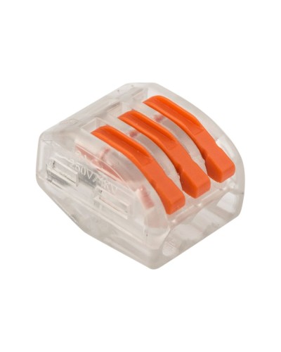 Универсальная многоразовая 3-проводная клемма (50шт/уп) REXANT (07-5253-1) в Махачкале Клеммные колодки Pintop.ru