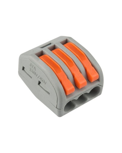 Универсальная многоразовая 3-проводная клемма (50шт/уп) REXANT (07-5253-4) в Махачкале Клеммные колодки Pintop.ru