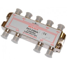 Делитель телевизионный ТВх8 под F разъём 5-2500 МГц "СПУТНИК" (5шт/уп) REXANT 05-6205