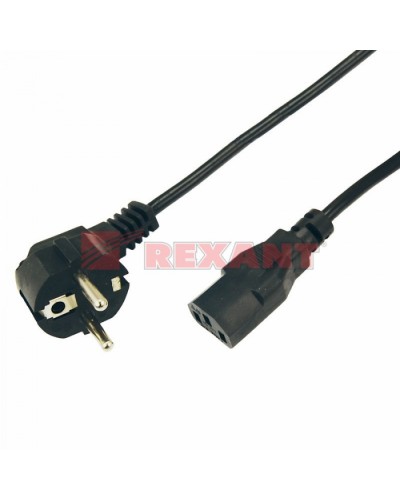 Шнур сетевой Евро 0.75мм² 1.8М (PVC) (с заземлением) (10шт/уп) REXANT 11-1131 в Махачкале Патч-корды и пигтейлы Pintop.ru