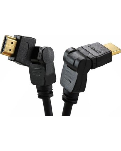 Шнур HDMI - HDMI gold 2 м с фильтрами угловой 360° (10шт/уп) REXANT 17-6204-3 в Махачкале Патч-корды и пигтейлы Pintop.ru
