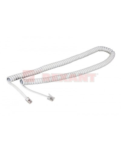Шнур витой трубочный телефонный белый 7 м (10шт/уп) REXANT 18-2071 в Махачкале Патч-корды и пигтейлы Pintop.ru