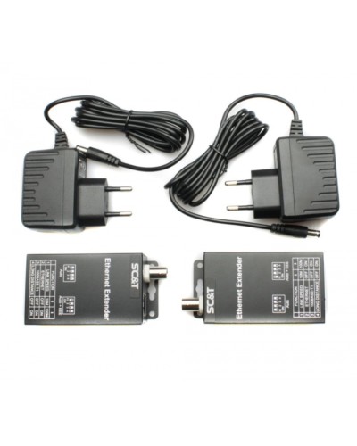 Комплект удлинителей Ethernet по коаксиальному кабелю до 1000м SC&T IP09CK в Махачкале Видеоусилители, Модуляторы, Делители Pintop.ru