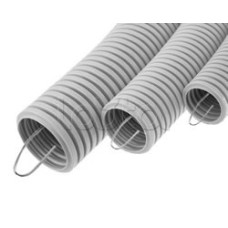 Труба гофрированная ПВХ легкая, с зондом диам. 50 мм (15м), огнестойкость E15-E90 Экопласт 10150-Е90