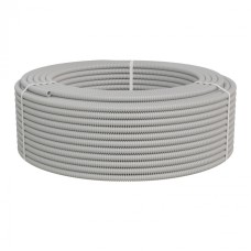 Труба ПНД-FRUF гофрир. легкая, с зондом, без галогена, трудногорючая, атмосферостойкая,цвет серый, диам. 16мм (100м) Экопласт (20116HFR-UF)