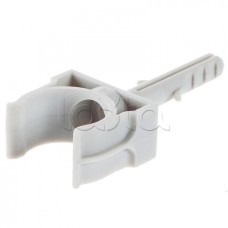 Держатель с дюбелем без шурупа для гофрированной или жесткой гладкой трубы D16 мм Экопласт 41416