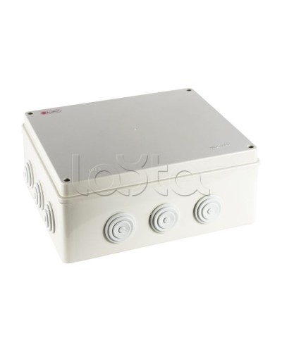 JBS300 Коробка огн. Е110 о/п, 300х250х120,12 вых.,IP65, 5Р (2.5-16 мм2), цвет серый Экопласт (43030HF-GR) в Махачкале Коробки (ОКЛ) Экопласт Pintop.ru