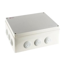 Коробка огн. Е110 о/п, 300х250х120,12 вых.,IP65, 4Р серый Экопласт (43080HF-GR)