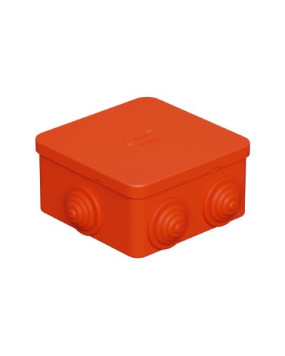 Коробка огн. E110, о/п 85х85х50мм,без галогена, 12 вых., IP55, 9P, оранж. Экопласт (43151HF) в Махачкале Распределительные коробки Pintop.ru