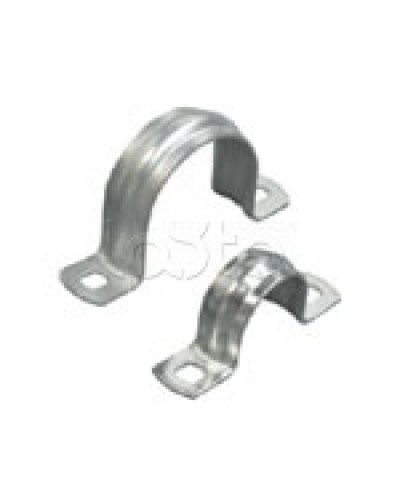 Скоба оцинкованная с двумя отверстиями для трубы D25мм, м.о.8,5-6,0мм (1уп=100шт) Экопласт (43625P) в Махачкале Держатели, клипсы, скобы Pintop.ru