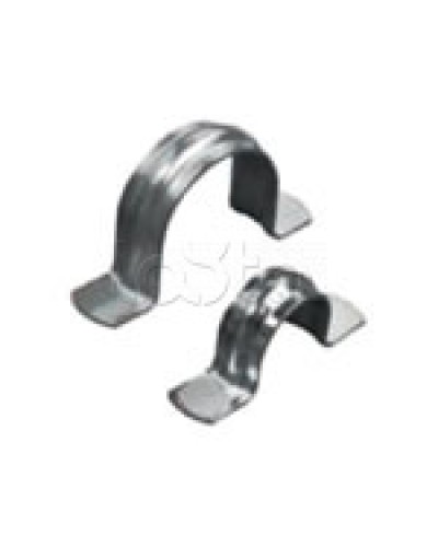 Скоба оцинкованная двухлапковая без монтажного отверстия, для трубы D63мм (1уп = 50шт) Экопласт (43661) в Махачкале Держатели, клипсы, скобы Pintop.ru