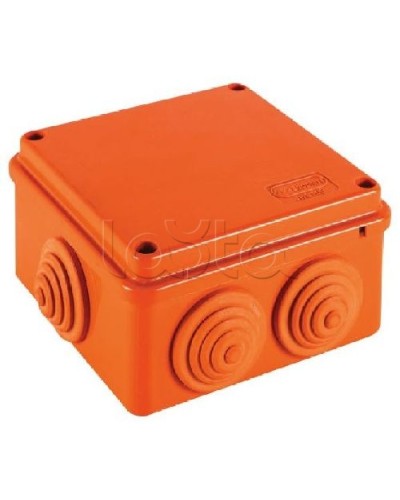 Коробка распределительная о/п 100х100х55 мм, 6 вых., без галогена Экопласт 44007HF в Махачкале Распределительные коробки Pintop.ru