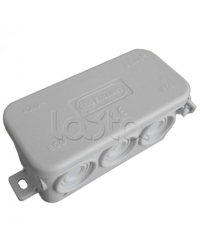 JBL090 Коробка распред. без сальников о/п, 90х42х40мм 10вых., IP55 белый, Экопласт 44055W-1 в Махачкале Распределительные коробки Pintop.ru