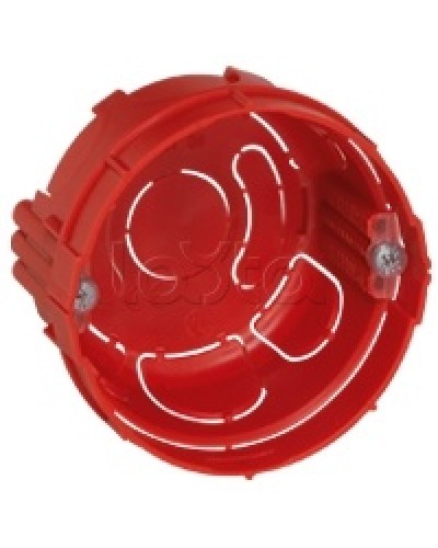 Коробка установочная D65x40мм со стык. ушками межцентр. 71мм, IP20, красный Экопласт 44660 в Махачкале Распределительные коробки Pintop.ru