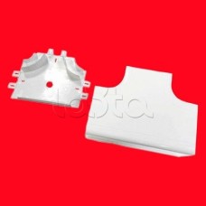 Угол Т-образный 100х55 с задней стенкой и разделителями для кабель-канала серии ARC-LAN Экопласт 576411