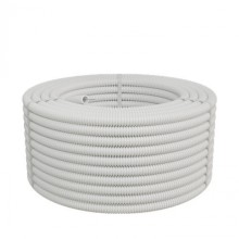 Труба ПП-FR гофрир. легкая, с зондом, без галогена, ПЛЛ 16мм Экопласт (60116HFR-W) - Труба ПП-FR гофрир. легкая, с зондом, без галогена, ПЛЛ диам.16мм ПВ-0 (100м.) цвет белый 1 палл.=3800м Экопласт