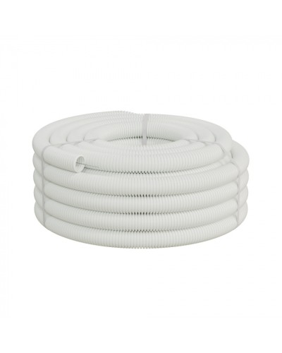 Труба ПП-FR гофрир. легкая, с зондом,без галогена, ПЛЛ 32мм Экопласт (60132HFR-W) - Труба ПП-FR гофрир. легкая, с зондом,без галогена, ПЛЛ диам.32мм ПВ-0 (25м) цвет белые 1 палл.=1200м Экопласт в Махачкале Труба гофрированная Pintop.ru