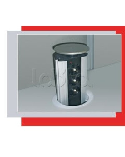 Блок розеточный настольный, 3 розетки (45х45мм) Экопласт 70303 в Махачкале Блоки розеток Pintop.ru