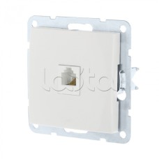 Розетка компьютерная RJ-45 кат. 5е с накладкой (белый) LK60 Экопласт (866104-1)
