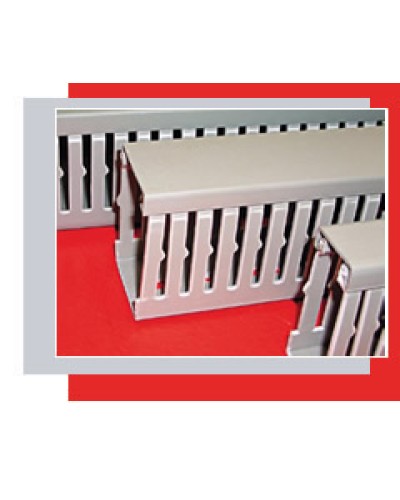 Короб перфорированный 25х40 мм (серый) Экопласт СР-Е134 в Махачкале Кабель-канал Pintop.ru