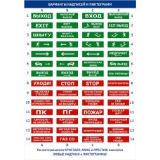 Оповещатель световое табло со встроенной сиреной Электротехника и Автоматика КРИСТАЛЛ-12-К "Газ, уходи"