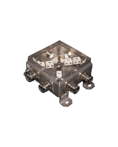 Коробка монтажная огнестойкая Гефест КМ-О (12к*10,0)-IP66 1212нерж, 8 вводов 123х123х60 в Махачкале Распределительные коробки Pintop.ru